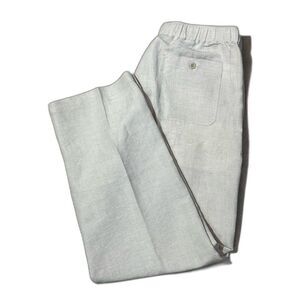 Cubavera Linen Drawstring Pants Mens Size Large 36x38 Beige Flat Front